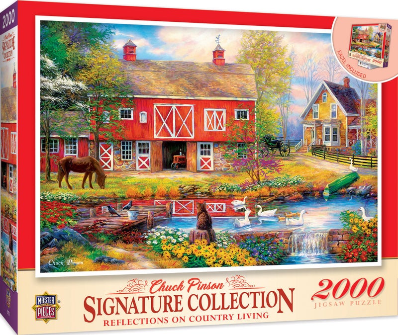 MasterPieces 2000 Piece Jigsaw Puzzle for Adults, Family, Or Youth - Reflections On Country Living - 39"x27" - Image 1